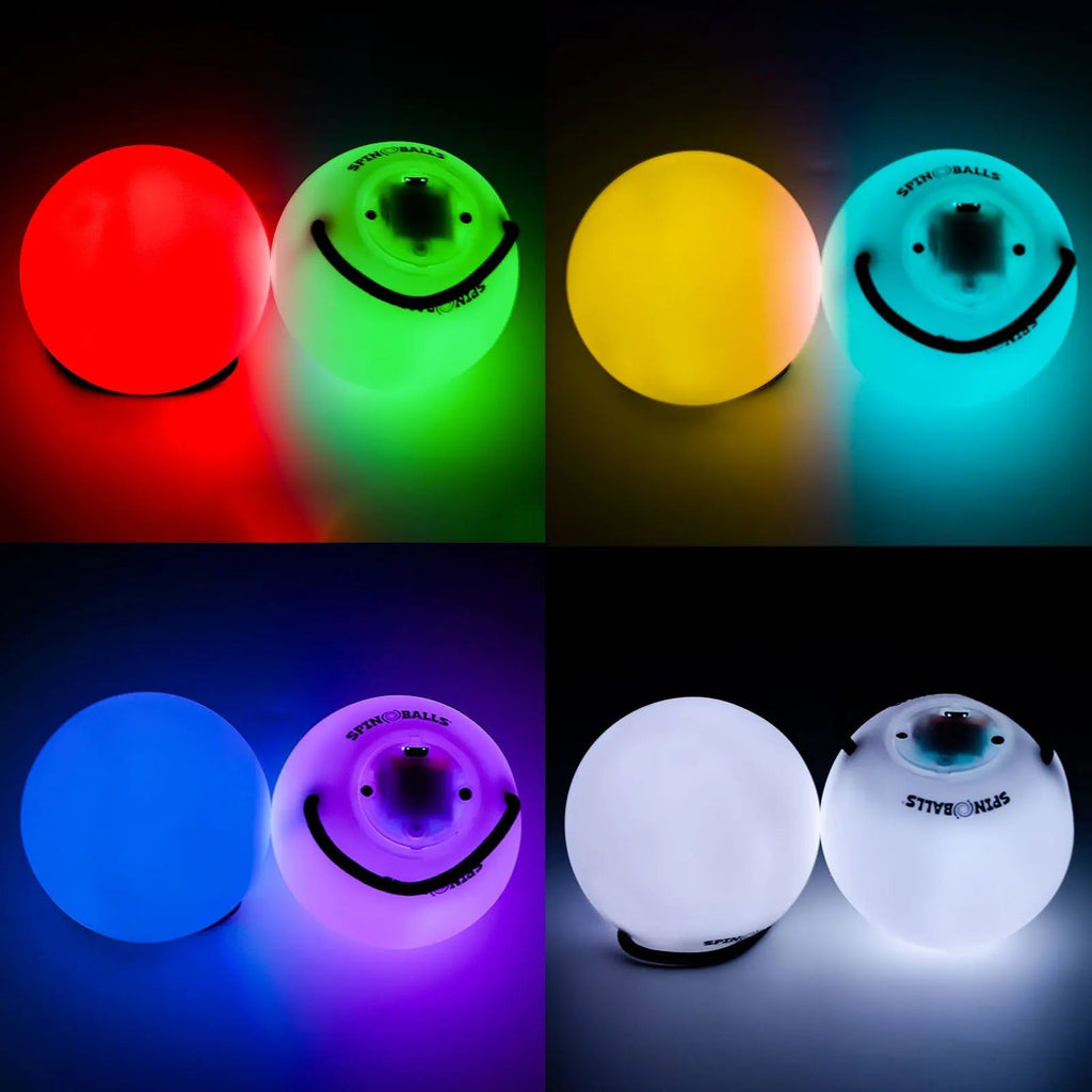 Spinballs Glow. 0 LED Rechargeable Poi Set B8